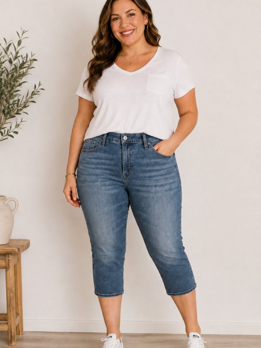 Levi's 311 Shaping Skinny Capri Jeans NWT 16W Medium Wash Hypersoft Mid Rise
